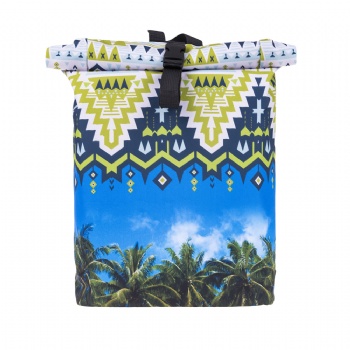 Chic series of printing rolltop rucksack backpack top roll up daypack street bags for girls and women