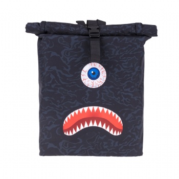 Stylish light weight polyester printing rolltop rucksack backpack top roll up daypack street bags