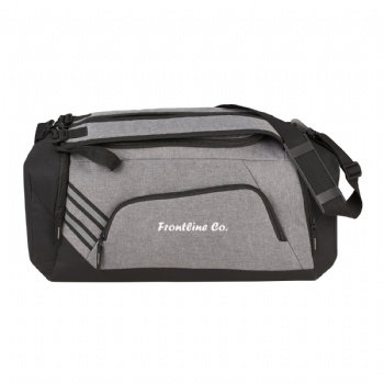 Sporty Convertible Graphite Duffel into Backpack for travelling,gyms,workouts