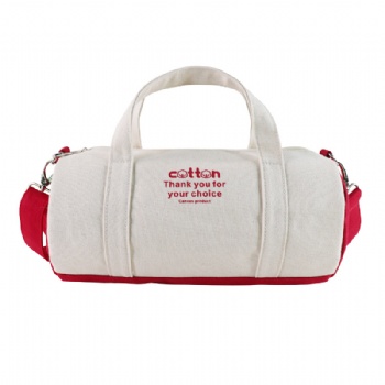 Compact Mini Cotton Canvas Barrel Duffel Gym Bag