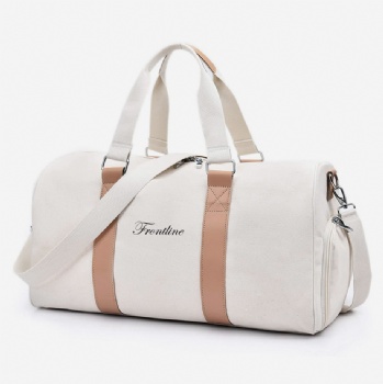 Classic rugged cotton canvas duffelbag sports gym bag