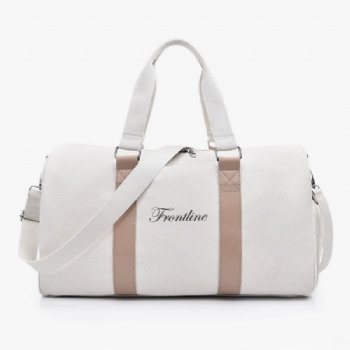 Classic rugged cotton canvas duffelbag sports gym bag