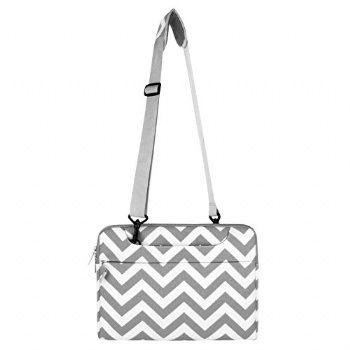 Shockproof sponge cushioning chevron style MacBook / laptop / notebook / Ultrabook computer shoulder briefcase bag