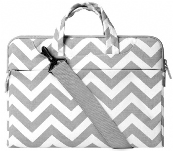 Shockproof sponge cushioning chevron style MacBook / laptop / notebook / Ultrabook computer shoulder briefcase bag