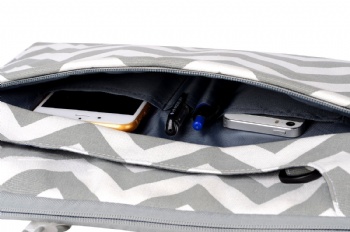 Shockproof sponge cushioning chevron style MacBook / laptop / notebook / Ultrabook computer shoulder briefcase bag