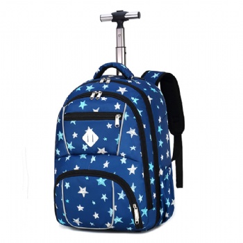 Bespoken printing trolley school backpack bags on wheels