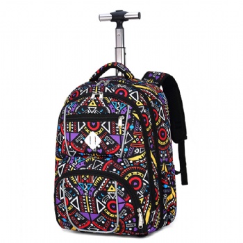 Bespoken printing trolley school backpack bags on wheels