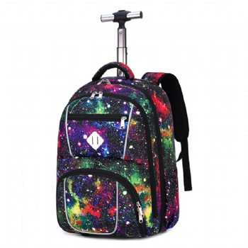 Bespoken printing trolley school backpack bags on wheels