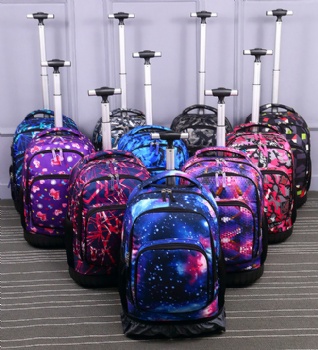 Custom sublimated rolling school back pack bags