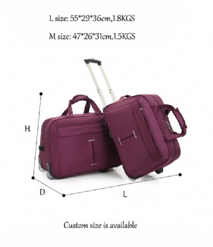 Custom Wheeled Duffle Trolley Bag Luggage Rolling Roller Bag Wheeled Cabin Bag Waterproof Oxford Duffel With Wheels