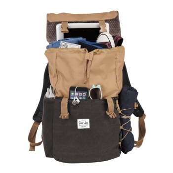 Durable 16oz cotton canvas computer backpack bag