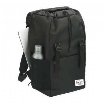 Top loading recycled polyester computer laptop backpack