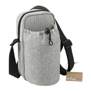RPET made adjustable bottle sling cooler W/pouch for drinkware bottles